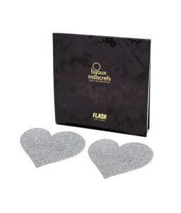 Sextoys, sexshop, loveshop, lingerie sexy : Nippies Cache Seins : Bijoux Indiscrets Cache Seins Coeur Argent paillettes Cache...