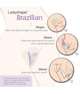 Sextoys, sexshop, loveshop, lingerie sexy : Rasage intime : Pochoir Rasage Intime LADYSHAPE Brésilien