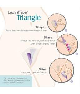 Sextoys, sexshop, loveshop, lingerie sexy : Rasage intime : Pochoir Rasage Intime LADYSHAPE Triangle