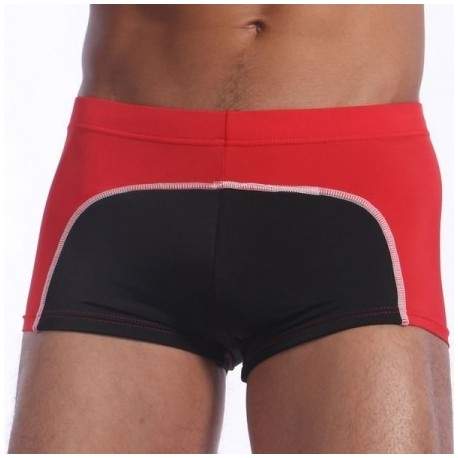 Sextoys, sexshop, loveshop, lingerie sexy : Maillot de Bain Sexy : Maillot de Bain Sexy Rouge et Noir Boxer