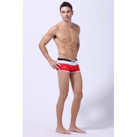 Sextoys, sexshop, loveshop, lingerie sexy : Maillot de Bain Sexy : Maillot de Bain Sexy Boxer Rouge Taille M Modèle : Space