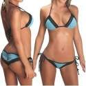 Sextoys, sexshop, loveshop, lingerie sexy : Maillot de bain et bikini : Sexy Bikini Bleu Dentelle Noire