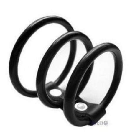 Sextoys, sexshop, loveshop, lingerie sexy : Anneaux Vibrants & Cockring : Cockring Triple Anneaux de Pénis et Testicules Caou...