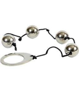 Sextoys, sexshop, loveshop, lingerie sexy : Plug Anal : Chapelet Anal de 4 Boules de Métal Anal Beads