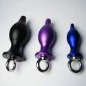 Sextoys, sexshop, loveshop, lingerie sexy : Plug Anal : Plug Anal en Acier violet taille S avec anneau