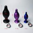 Sextoys, sexshop, loveshop, lingerie sexy : Plug Anal : Plug Anal en Acier violet taille S avec anneau
