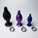 Sextoys, sexshop, loveshop, lingerie sexy : Plug Anal : Plug Anal en Acier Violet taille L avec anneau