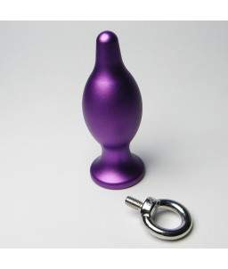 Sextoys, sexshop, loveshop, lingerie sexy : Plug Anal : Plug Anal en Acier Violet taille L avec anneau