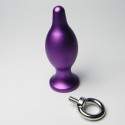 Sextoys, sexshop, loveshop, lingerie sexy : Plug Anal : Plug Anal en Acier Violet taille L avec anneau