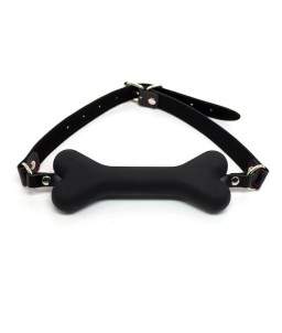 Baillon Os de chien Doggie Bone en Silicone Noir