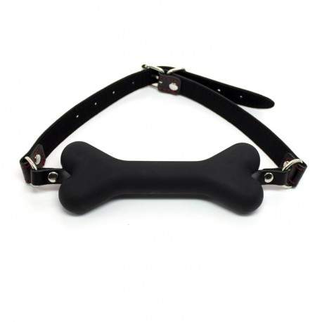 Sextoys, sexshop, loveshop, lingerie sexy : Baillons : Baillon Os de chien Doggie Bone en Silicone Noir