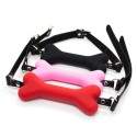 Baillon Os de chien Doggie Bone en Silicone Noir