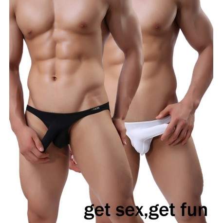 Sextoys, sexshop, loveshop, lingerie sexy : Boxers & Strings : Slip Sexy Homme Blanc avec étui pour pénis Taille XL