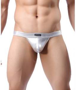 Sextoys, sexshop, loveshop, lingerie sexy : Boxers & Strings : String JockStrap Sexy Homme Argent Taille XL
