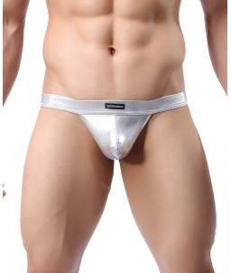 Sextoys, sexshop, loveshop, lingerie sexy : Boxers & Strings : String JockStrap Sexy Homme Argent Taille L