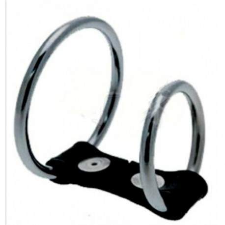 Cockring Double Anneaux de Pénis et Testicules Acier