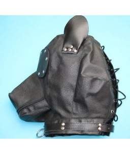 Cagoule de bondage Masque de Chien et Gants avec Crochets