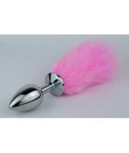 Sextoys, sexshop, loveshop, lingerie sexy : Plug Anal : Plug Anal en Inox Queue de Lapin Bunny Rose Taille S