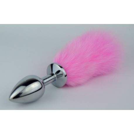 Sextoys, sexshop, loveshop, lingerie sexy : Plug Anal : Plug Anal en Inox Queue de Lapin Bunny Rose Taille S