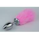 Sextoys, sexshop, loveshop, lingerie sexy : Plug Anal : Plug Anal en Inox Queue de Lapin Bunny Rose Taille M