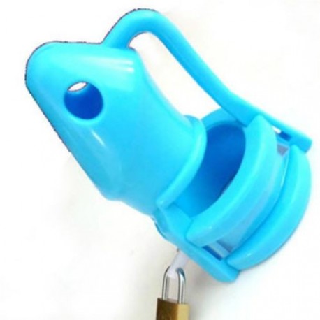 Sextoys, sexshop, loveshop, lingerie sexy : Cages de chasteté : Cage de chasteté pour homme soumis en silicone Bleu Sextoys, sexshop, loveshop, lingerie sexy : Cages de chasteté : Cage de chasteté pour homme soumis en silicone Bleu