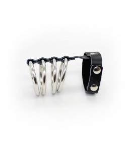 Anneaux de Pénis Cockring Cuir et Acier