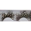 Sextoys, sexshop, loveshop, lingerie sexy : Faux Cils : Faux Cils Burlesque Noir à Pois Blancs