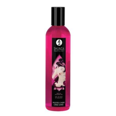 Sextoys, sexshop, loveshop, lingerie sexy : Hygiène intime : Shunga Gel de Bain et Douche Comestible Gel Cerise Givrée