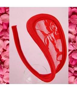 Sextoys, sexshop, loveshop, lingerie sexy : C-String : C-String Dentelle Rouge