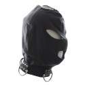 Sextoys, sexshop, loveshop, lingerie sexy : Cagoules SM : Cagoule Simili Cuir Yeux - Bouche ouvert avec Anneau
