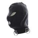 Sextoys, sexshop, loveshop, lingerie sexy : Cagoules SM : Cagoule Simili Cuir Yeux - Bouche ouvert avec Anneau