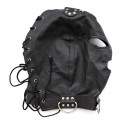 Discountsexshop® - Cagoule Simili Cuir Yeux - Bouche ouvert avec Anneau