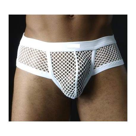 Sextoys, sexshop, loveshop, lingerie sexy : Boxers & Strings : Boxer Résille Blanc "XL"