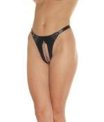 Sextoys, sexshop, loveshop, lingerie sexy : LINGERIE STYLE CUIR & VINYLE FEMME : Ensemble string cuir