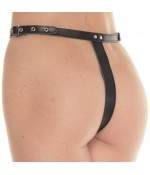 Sextoys, sexshop, loveshop, lingerie sexy : LINGERIE STYLE CUIR & VINYLE FEMME : Ensemble string cuir