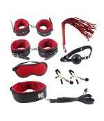 Sextoys, sexshop, loveshop, lingerie sexy : SM Contraintes : Coffret Fetish Rouge et noir BDSM