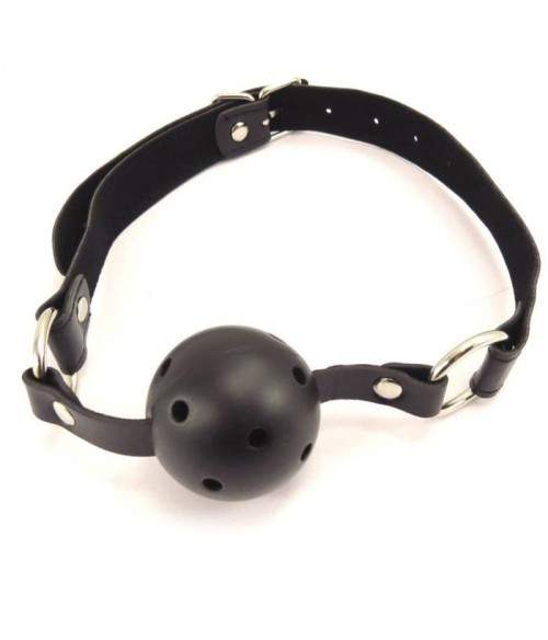 Sextoys, sexshop, loveshop, lingerie sexy : Baillons : Baillon Boule et collier en Cuir noir