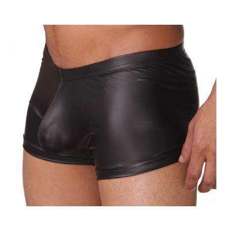 Sextoys, sexshop, loveshop, lingerie sexy : Boxers & Strings : Boxer Moulant Noir "L" Style Cuir