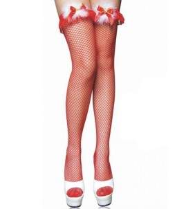 Sextoys, sexshop, loveshop, lingerie sexy : Bas & Collants : Sexy Bas resille Rouge noel