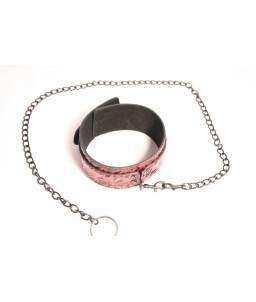 Sextoys, sexshop, loveshop, lingerie sexy : Colliers BDSM : Collier de Soumission BDSM réglable simili cuir rouge