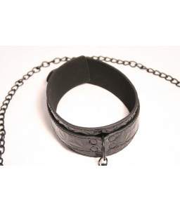 Sextoys, sexshop, loveshop, lingerie sexy : Colliers BDSM : Collier de Soumission à laisse BDSM simili cuir noir