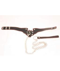 Sextoys, sexshop, loveshop, lingerie sexy : Colliers BDSM : Collier de Soumission BDSM réglable simili cuir noir