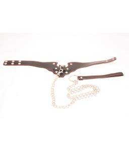 Sextoys, sexshop, loveshop, lingerie sexy : Colliers BDSM : Collier de Soumission BDSM réglable simili cuir noir