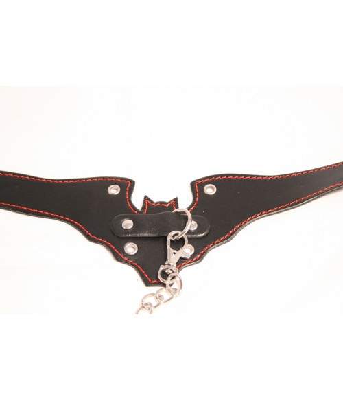 Sextoys, sexshop, loveshop, lingerie sexy : Colliers BDSM : Collier de Soumission BDSM réglable simili cuir noir