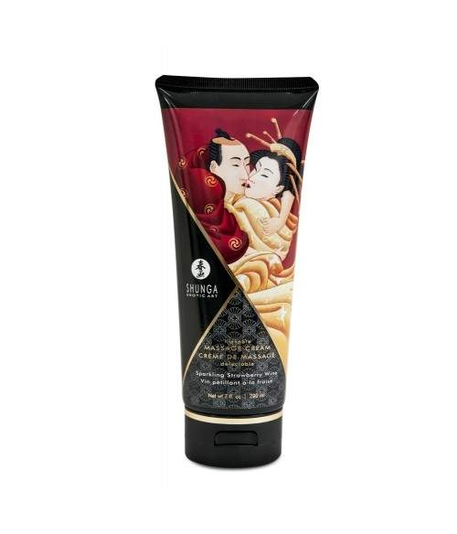 Sextoys, sexshop, loveshop, lingerie sexy : Huiles de Massage et bougies : Shunga Crème de Massage delectable vin petillant a...