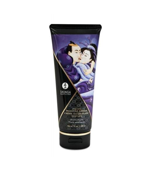 Sextoys, sexshop, loveshop, lingerie sexy : Huiles de Massage et bougies : Shunga Crème de Massage delectable fruits exotiques