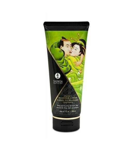 Sextoys, sexshop, loveshop, lingerie sexy : Huiles de Massage et bougies : Shunga Crème de Massage delectable poire et thé ve...