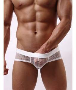 Sextoys, sexshop, loveshop, lingerie sexy : Boxers & Strings : Boxer Résille Blanc "M"