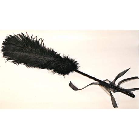 Plumeau Caresse en Plume Noir d'Autruche