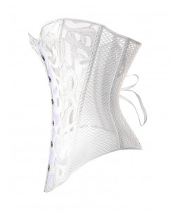 Sextoys, sexshop, loveshop, lingerie sexy : Bustiers et Corsets : Corset bustier Sexy blanc taille M